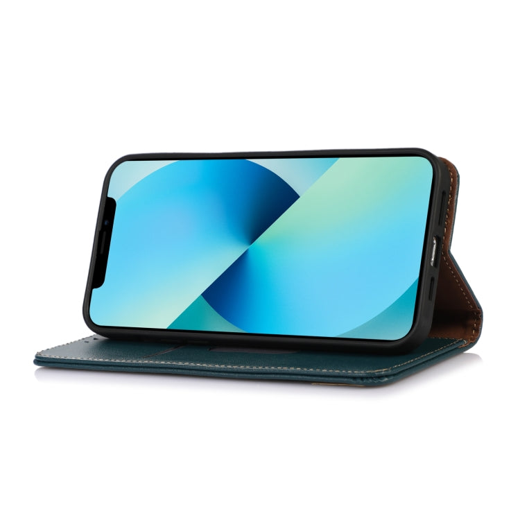For OnePlus Ace 2 Pro KHAZNEH Nappa Top Layer Cowhide Leather Phone Case(Green) - OnePlus Cases by PMC TechLife | Online Shopping South Africa | PMC TechLife | Buy Now Pay Later Mobicred
