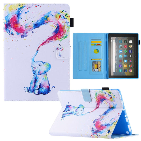 For Amazon Fire Max 11 2023 Colored Drawing Smart Leather Tablet Case(Colorful Elephant) - Amazon by PMC Jewellery | Online Shopping South Africa | PMC Jewellery | Buy Now Pay Later Mobicred