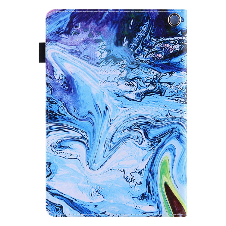 For Amazon Fire Max 11 2023 Colored Drawing Leather Smart Tablet Case(Blue Time) - Amazon by PMC TechLife | Online Shopping South Africa | PMC TechLife | Buy Now Pay Later Mobicred