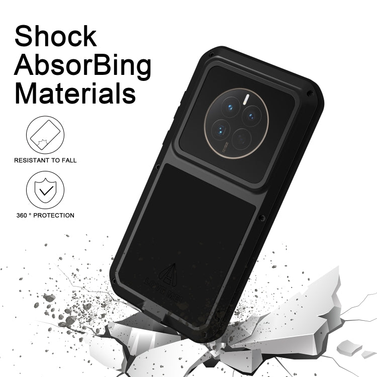 For Huawei Mate 50 Pro LOVE MEI POWERFUL Metal Shockproof Life Waterproof Dustproof Phone Case(White) - Huawei Cases by LOVE MEI | Online Shopping South Africa | PMC Jewellery | Buy Now Pay Later Mobicred