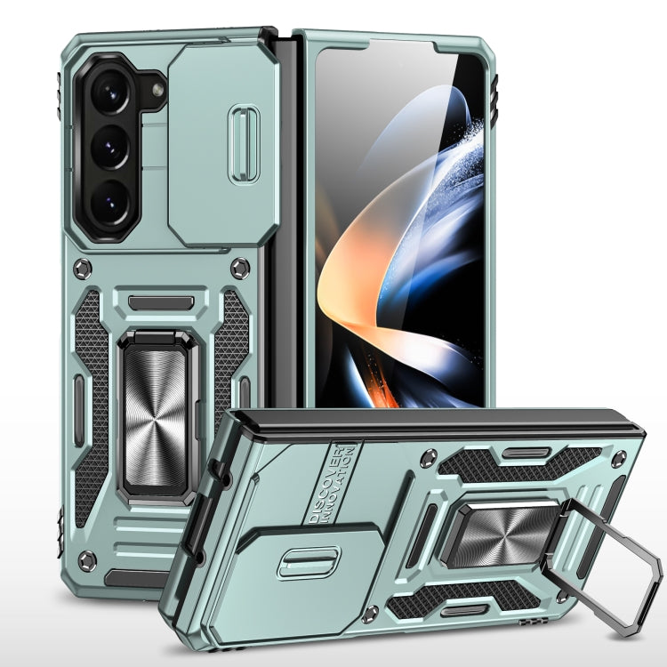 For Samsung Galaxy Z Fold5 5G Armor PC + TPU Camera Shield Phone Case(Alpine Green) - Galaxy Z Fold5 Cases by PMC TechLife | Online Shopping South Africa | PMC TechLife