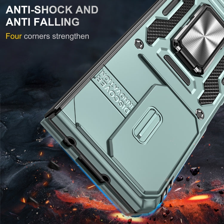 For Samsung Galaxy Z Fold5 5G Armor PC + TPU Camera Shield Phone Case(Alpine Green) - Galaxy Z Fold5 Cases by PMC TechLife | Online Shopping South Africa | PMC TechLife