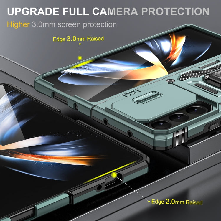 For Samsung Galaxy Z Fold5 5G Armor PC + TPU Camera Shield Phone Case(Alpine Green) - Galaxy Z Fold5 Cases by PMC TechLife | Online Shopping South Africa | PMC TechLife