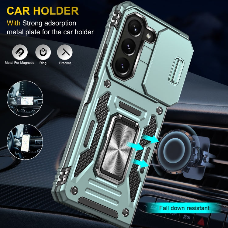 For Samsung Galaxy Z Fold5 5G Armor PC + TPU Camera Shield Phone Case(Alpine Green) - Galaxy Z Fold5 Cases by PMC TechLife | Online Shopping South Africa | PMC TechLife