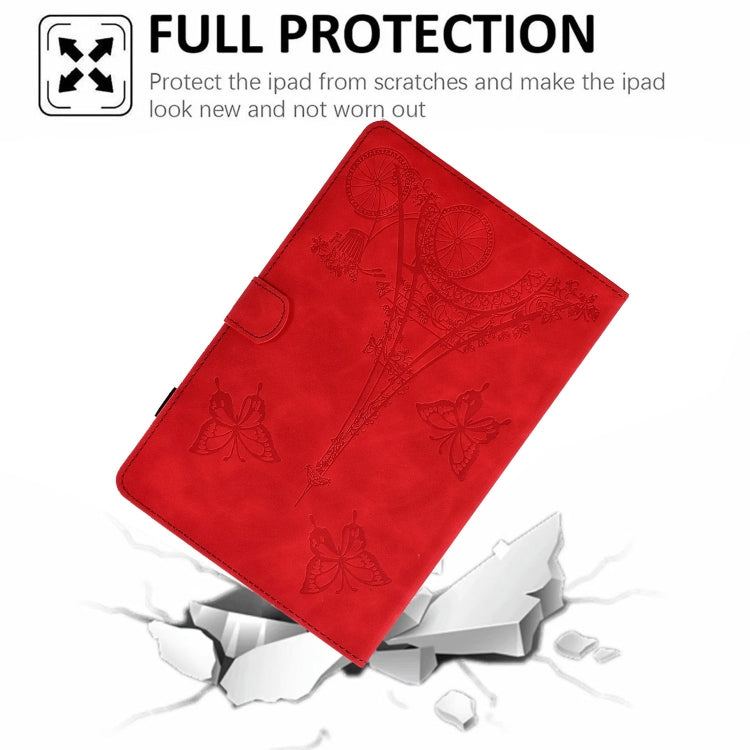 For Amazon Fire Max 11 2023 Embossed Tower Flip Smart Leather Tablet Case(Red) - Amazon by PMC TechLife | Online Shopping South Africa | PMC TechLife | Buy Now Pay Later Mobicred