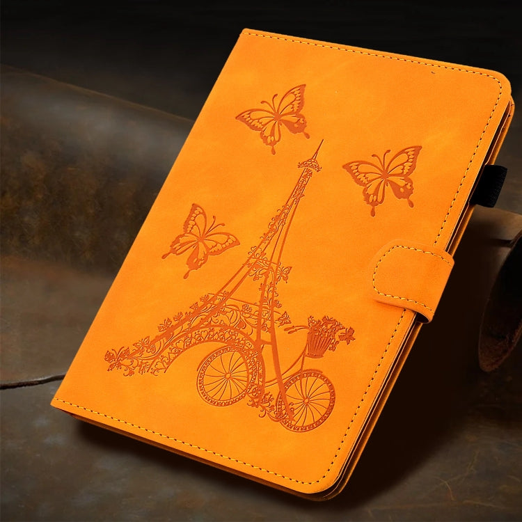 For Amazon Fire Max 11 2023 Embossed Tower Flip Smart Leather Tablet Case(Khaki) - Amazon by PMC TechLife | Online Shopping South Africa | PMC TechLife | Buy Now Pay Later Mobicred