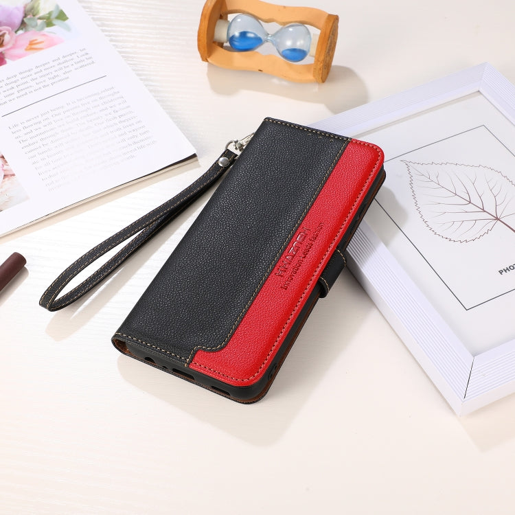 For iPhone 16e KHAZNEH Litchi Texture Leather RFID Phone Case(Black) - iPhone 16e Cases by PMC TechLife | Online Shopping South Africa | PMC TechLife | Buy Now Pay Later Mobicred