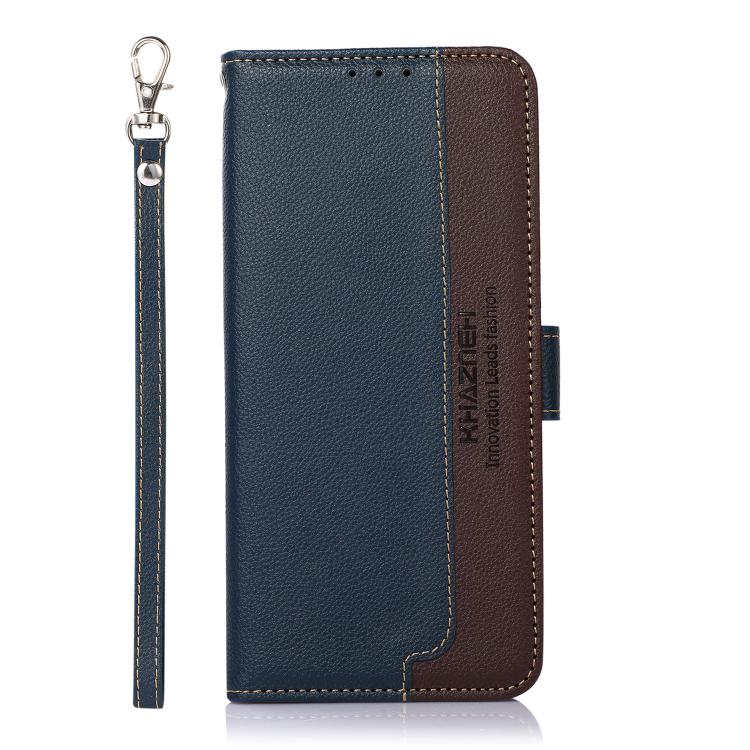 For iPhone 17 KHAZNEH Litchi Texture Leather RFID Phone Case(Blue) - free shipping - PMc TechLife - Order now!