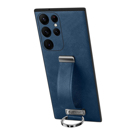 For Samsung Galaxy S24 Ultra 5G SULADA PC Hybrid Leather Texture Skin Feel Shockproof Phone Case(Blue) - Galaxy S24 Ultra 5G Cases by SULADA | Online Shopping South Africa | PMC Jewellery | Buy Now Pay Later Mobicred