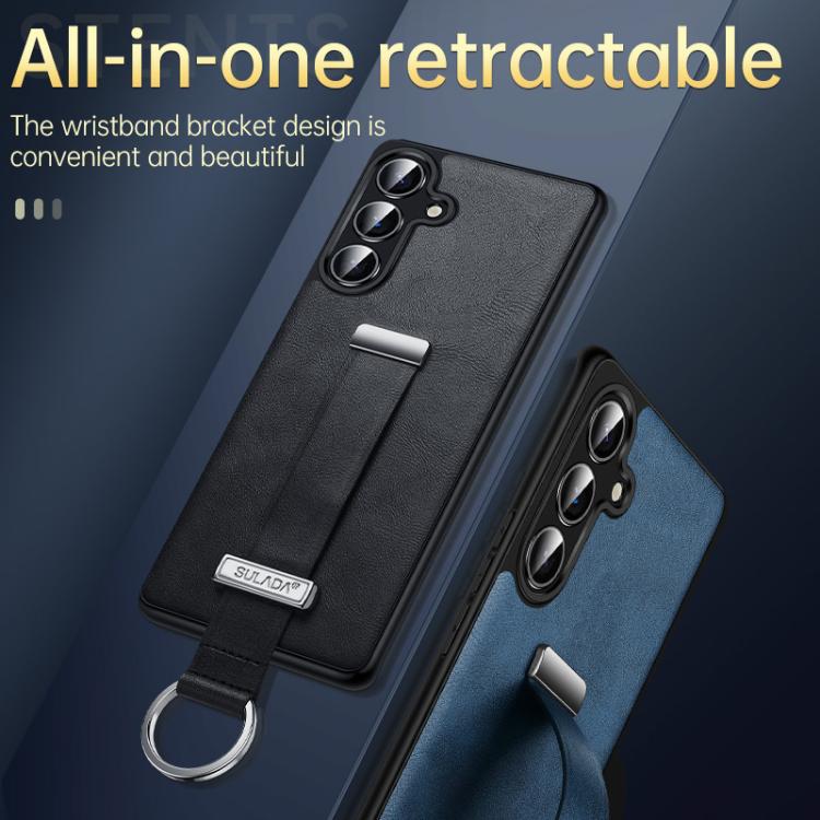 For Samsung Galaxy S24+ 5G SULADA PC Hybrid Leather Texture Skin Feel Shockproof Phone Case(Red) - Galaxy S24+ 5G Cases by SULADA | Online Shopping South Africa | PMC Jewellery | Buy Now Pay Later Mobicred