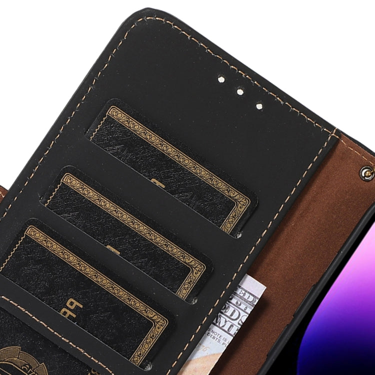For Huawei Nova 11 Genuine Leather Magnetic RFID Leather Phone Case(Black) - Huawei Cases by PMC TechLife | Online Shopping South Africa | PMC TechLife | Buy Now Pay Later Mobicred