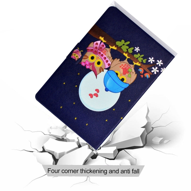 For Amazon Fire Max 11 2023 Colored Drawing Smart Leather Tablet Case(Couple Owls) - Amazon by PMC TechLife | Online Shopping South Africa | PMC TechLife | Buy Now Pay Later Mobicred