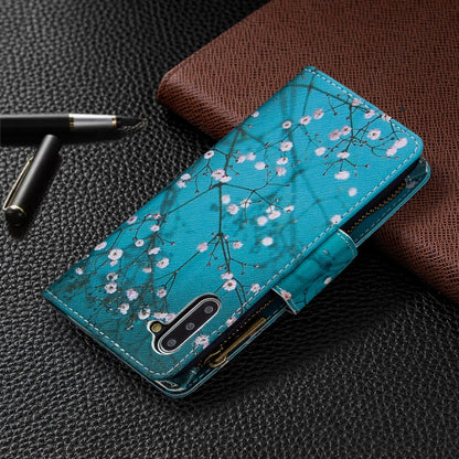 For Samsung Galaxy Note 10 Colored Drawing Pattern Zipper Horizontal Flip Leather Case with Holder & Card Slots & Wallet(Plum Blossom) - Galaxy Phone Cases by PMC Jewellery | Online Shopping South Africa | PMC Jewellery