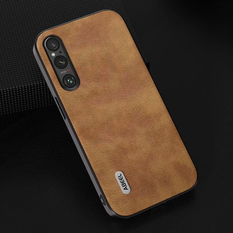 For Sony Xperia 1 V ABEEL Retro Litchi Texture PU Phone Case(Brown) - free shipping - PMC TechLife - Order now!