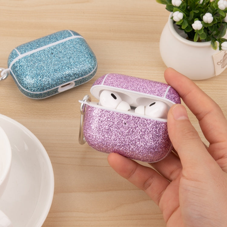 For AirPods 3 Glitter Powder Skin Texture PC TWS Earphone Case(Rose Red) - For AirPods 3 by PMC Jewellery | Online Shopping South Africa | PMC Jewellery | Buy Now Pay Later Mobicred