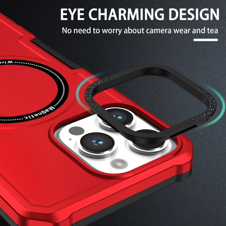 For iPhone 15 Pro MagSafe Shockproof Armor Phone Case(Red) - iPhone 15 Pro Cases by PMC TechLife | Online Shopping South Africa | PMC TechLife