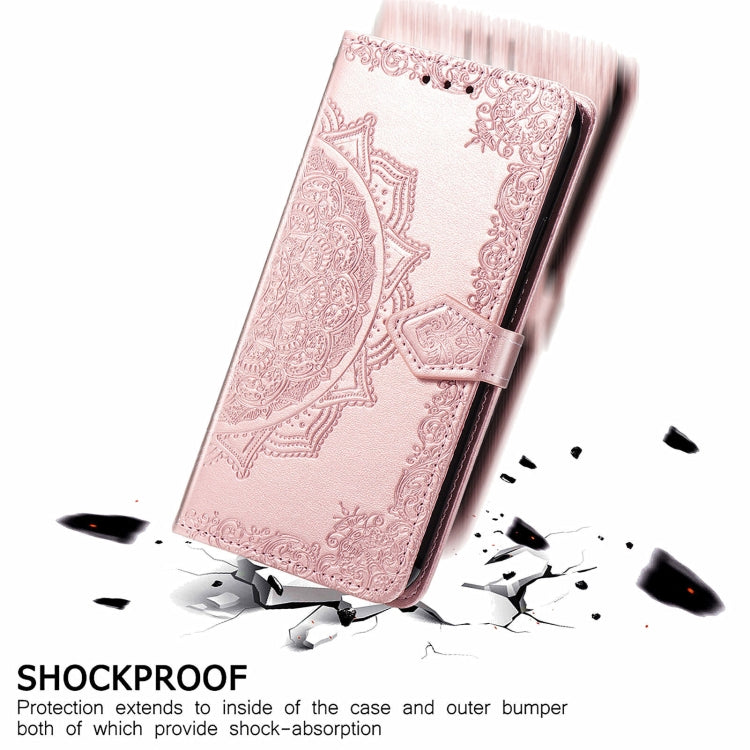 For Ulefone Note 16 Pro Mandala Flower Embossed Leather Phone Case(Rose Gold) - Ulefone Cases by PMC Jewellery | Online Shopping South Africa | PMC Jewellery | Buy Now Pay Later Mobicred