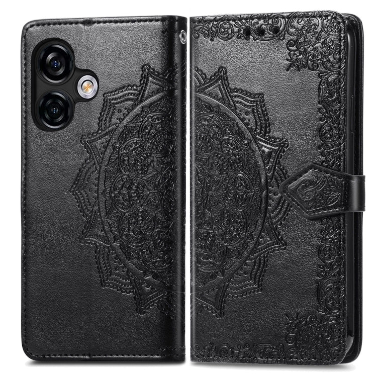 For Ulefone Note 16 Pro Mandala Flower Embossed Leather Phone Case(Black) - Ulefone Cases by PMC Jewellery | Online Shopping South Africa | PMC Jewellery | Buy Now Pay Later Mobicred