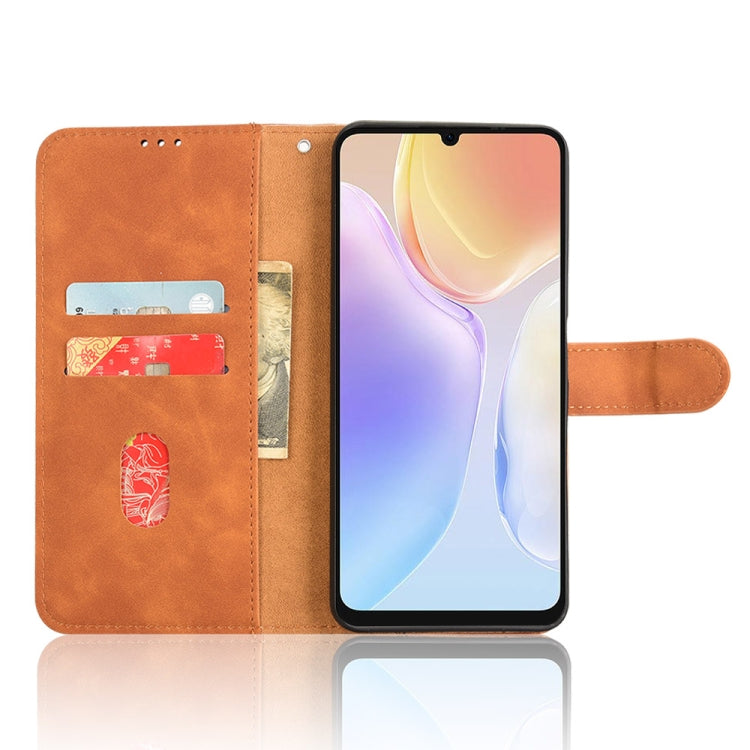 For Ulefone Note 20 Pro Skin Feel Magnetic Flip Leather Phone Case(Brown) - free shipping - PMC Jewellery - Order now!