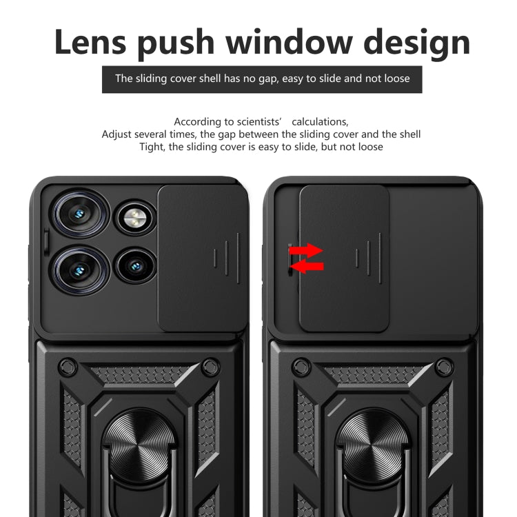 For Motorola Edge 50 Neo Sliding Camera Cover Design TPU+PC Phone Case(Blue) - free shipping - PMC TechLife - Order now!