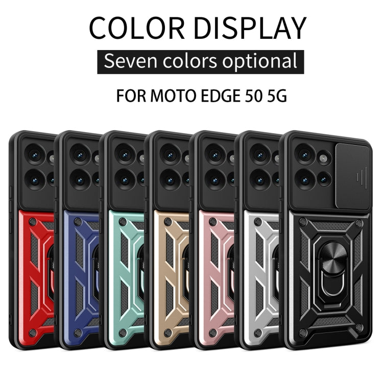 For Motorola Edge 50 5G Sliding Camera Cover Design TPU+PC Phone Case(Gold) - free shipping - PMC TechLife - Order now!