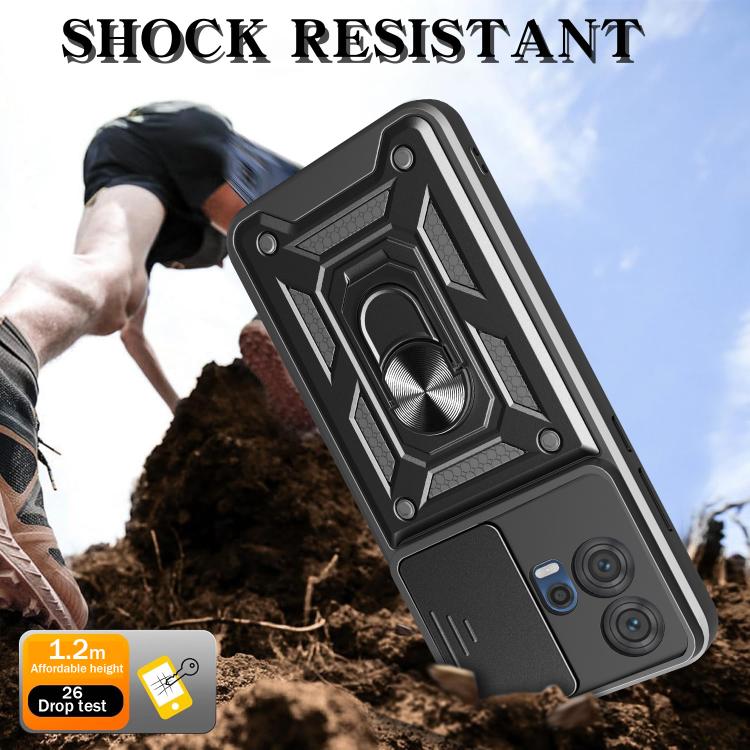 For Motorola Edge 30 Fusion Sliding Camera Cover Design TPU+PC Phone Case(Black) - free shipping - PMC TechLife - Order now!