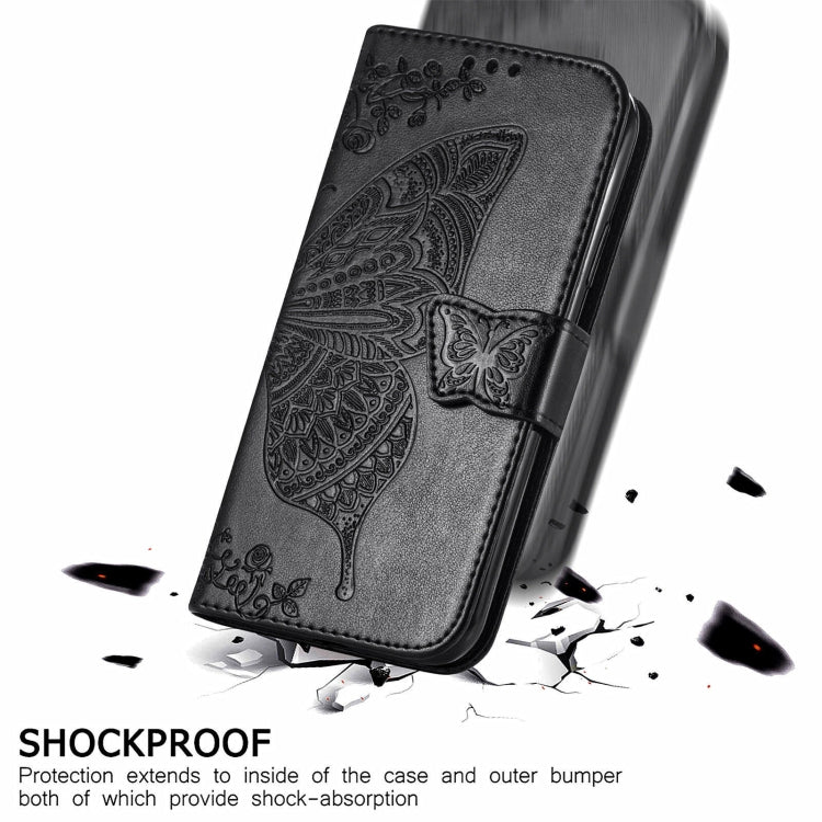 For Ulefone Note 16 Pro Butterfly Love Flower Embossed Leather Phone Case(Black) - Ulefone Cases by PMC Jewellery | Online Shopping South Africa | PMC Jewellery | Buy Now Pay Later Mobicred