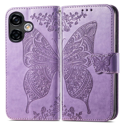 For Ulefone Note 16 Pro Butterfly Love Flower Embossed Leather Phone Case(Light Purple) - Ulefone Cases by PMC Jewellery | Online Shopping South Africa | PMC Jewellery | Buy Now Pay Later Mobicred