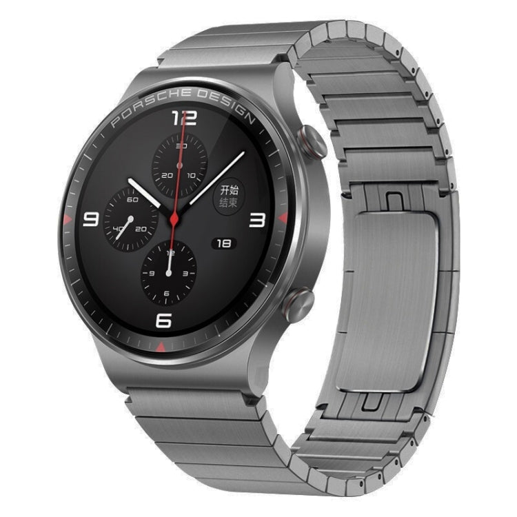 For Huawei Watch 4 / 4 Pro One Bead Stainless Steel Watch Band(Grey) - Watch Bands by PMC TechLife | Online Shopping South Africa | PMC TechLife