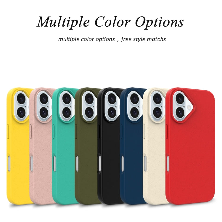 For iPhone 16 Plus Starry Series Shockproof Straw Material + TPU Protective Case(Red) - iPhone 16 Plus Cases by PMC TechLife | Online Shopping South Africa | PMC TechLife | Buy Now Pay Later Mobicred