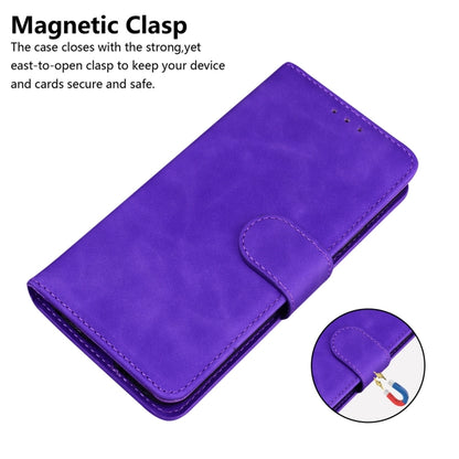 For Xiaomi Redmi Note 13 Pro 5G Skin Feel Pure Color Flip Leather Phone Case(Purple) - Note 13 Pro Cases by PMC Jewellery | Online Shopping South Africa | PMC Jewellery | Buy Now Pay Later Mobicred