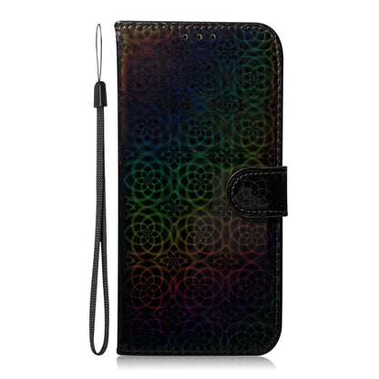 For iPhone SE 2024 Colorful Magnetic Buckle Leather Phone Case(Black) - More iPhone Cases by PMC Jewellery | Online Shopping South Africa | PMC Jewellery | Buy Now Pay Later Mobicred