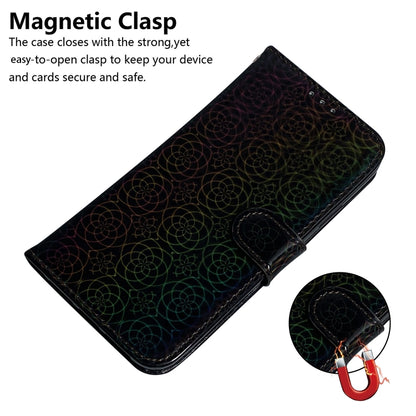 For iPhone SE 2024 Colorful Magnetic Buckle Leather Phone Case(Black) - More iPhone Cases by PMC Jewellery | Online Shopping South Africa | PMC Jewellery | Buy Now Pay Later Mobicred