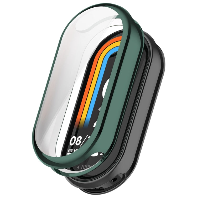 For Xiaomi Mi Band 8 Full Coverage TPU Electroplating Watch Protective Case(Green) - Watch Cases by PMC TechLife | Online Shopping South Africa | PMC TechLife