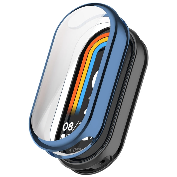 For Xiaomi Mi Band 8 / 9 Ceramic / 10 Ceramic Full Coverage TPU Electroplating Watch Protective Cover(Blue) - free shipping - PMC TechLife - Order now!