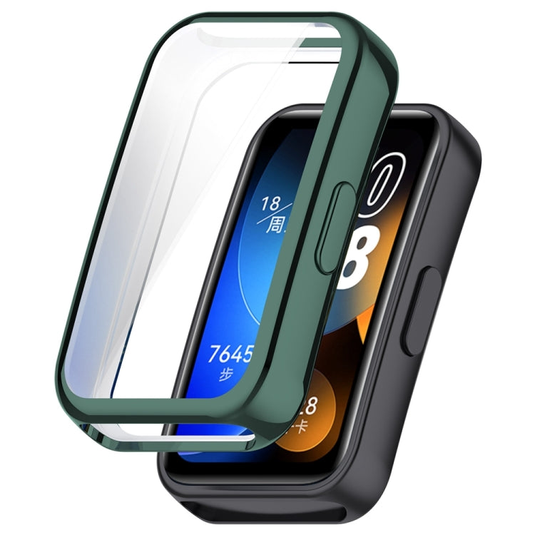 For Huawei Band 8 Full Coverage TPU Electroplating Watch Protective Case(Green) - Watch Cases by PMC TechLife | Online Shopping South Africa | PMC TechLife