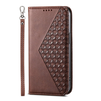 For Xiaomi 14 Pro Cubic Grid Calf Texture Magnetic Leather Phone Case(Brown) - 14 Pro Cases by PMC Jewellery | Online Shopping South Africa | PMC Jewellery | Buy Now Pay Later Mobicred