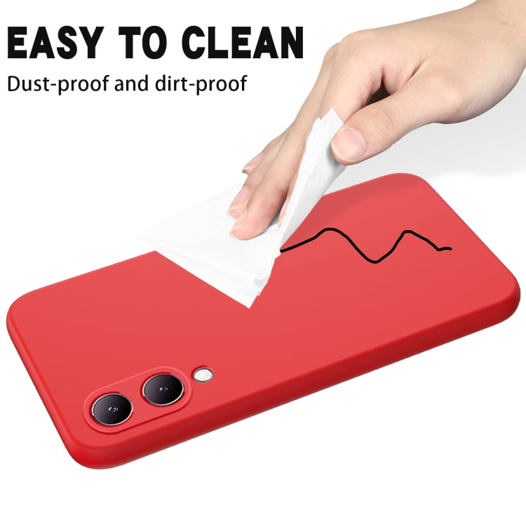 For vivo Y17s 4G Pure Color Liquid Silicone Shockproof Phone Case(Red) - vivo Cases by PMC Jewellery | Online Shopping South Africa | PMC Jewellery