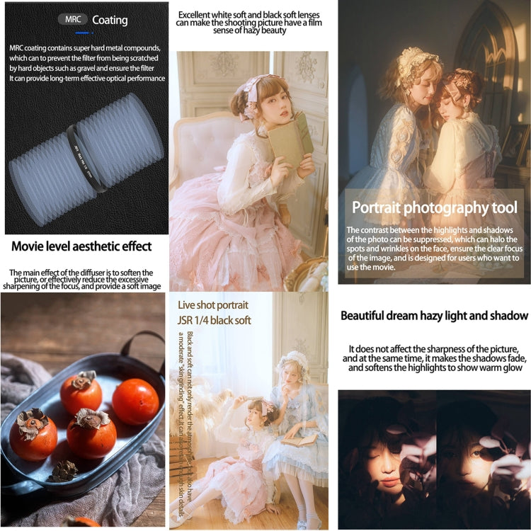 JSR Black Mist Filter Camera Lens Filter, Size:62mm(1/8 Filter) - Other Filter by JSR | Online Shopping South Africa | PMC TechLife | Buy Now Pay Later Mobicred