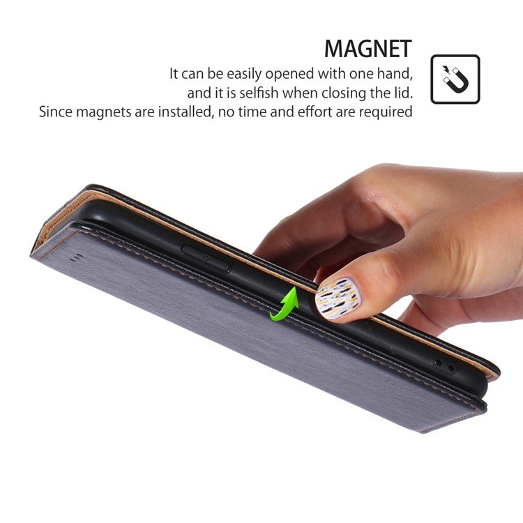 For vivo Y03 4G Gloss Oil Solid Color Magnetic Leather Phone Case(Black) - vivo Cases by PMC TechLife | Online Shopping South Africa | PMC TechLife | Buy Now Pay Later Mobicred