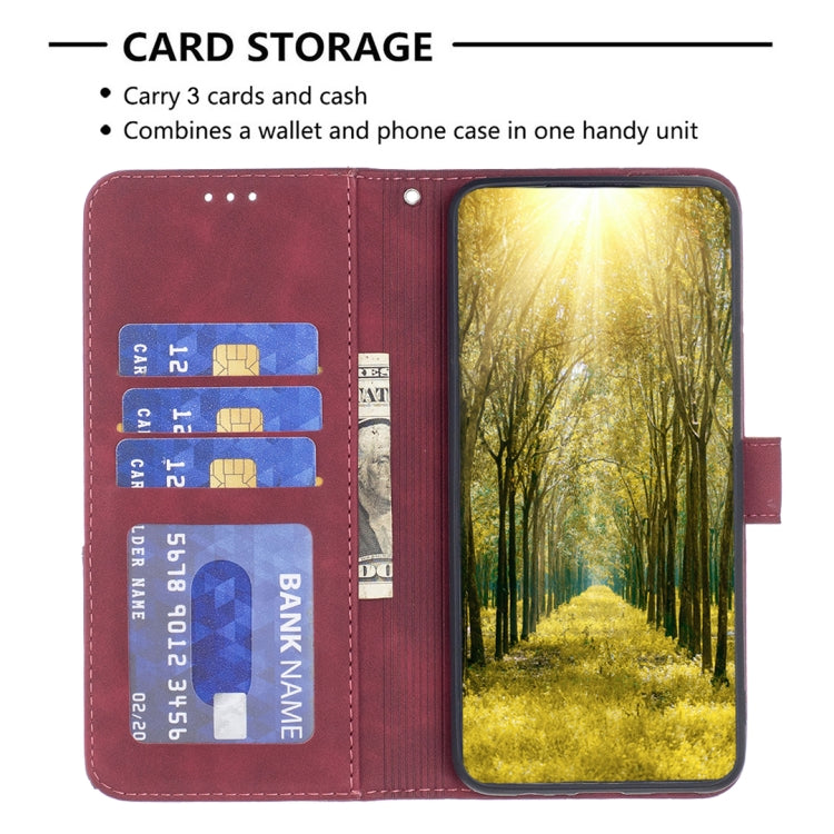 For Nokia G42 Magnetic Buckle Rhombus Texture Leather Phone Case(Red) - Nokia Cases by PMC TechLife | Online Shopping South Africa | PMC TechLife
