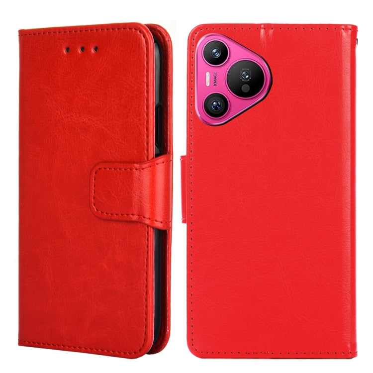 For Huawei Pura 70 5G Crystal Texture Leather Phone Case(Red) - Huawei Cases by PMC Jewellery | Online Shopping South Africa | PMC Jewellery | Buy Now Pay Later Mobicred