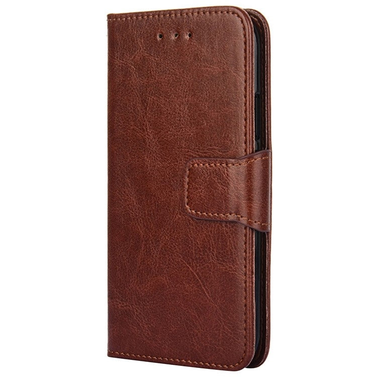 For Huawei Pura 70 5G Crystal Texture Leather Phone Case(Brown) - Huawei Cases by PMC Jewellery | Online Shopping South Africa | PMC Jewellery | Buy Now Pay Later Mobicred