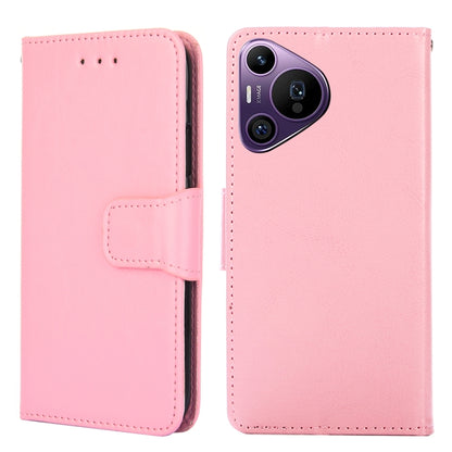 For Huawei Pura 70 Pro / 70 Pro+ 5G Crystal Texture Leather Phone Case(Pink) - Huawei Cases by PMC Jewellery | Online Shopping South Africa | PMC Jewellery | Buy Now Pay Later Mobicred