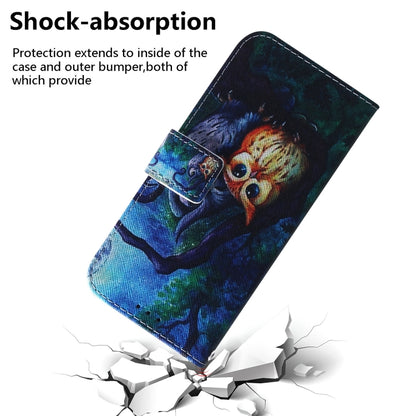 For iPhone 16 Coloured Drawing Flip Leather Phone Case(Oil Painting Owl) - iPhone 16 Cases by PMC Jewellery | Online Shopping South Africa | PMC Jewellery | Buy Now Pay Later Mobicred