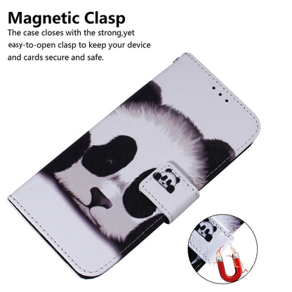 For iPhone 16 Pro Coloured Drawing Flip Leather Phone Case(Panda) - iPhone 16 Pro Cases by PMC Jewellery | Online Shopping South Africa | PMC Jewellery | Buy Now Pay Later Mobicred