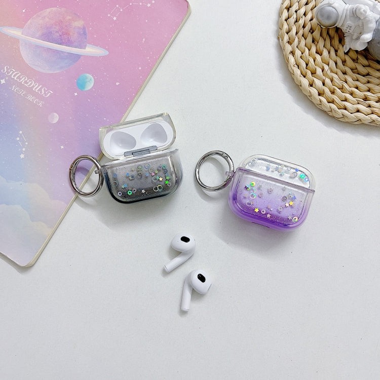 For AirPods 3 Transparent Glitter Bluetooth Earphone Protective Case(Red) - For AirPods 3 by PMC Jewellery | Online Shopping South Africa | PMC Jewellery | Buy Now Pay Later Mobicred