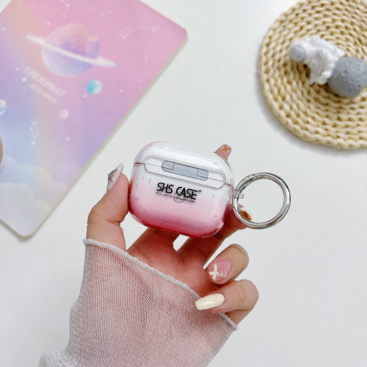 For AirPods Pro 2 Transparent Glitter Bluetooth Earphone Protective Case(Purple) - For AirPods Pro 2 by PMC Jewellery | Online Shopping South Africa | PMC Jewellery | Buy Now Pay Later Mobicred
