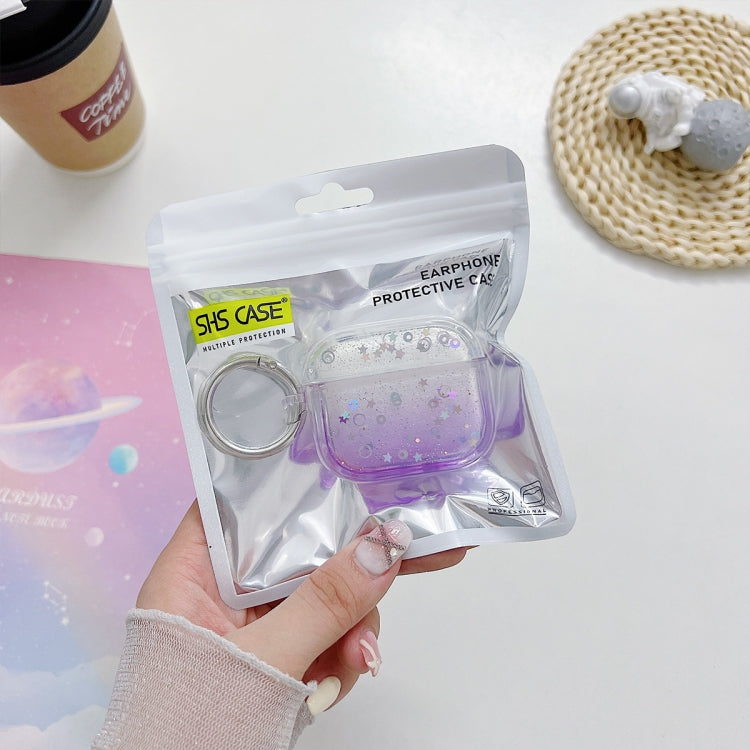 For AirPods Pro 2 Transparent Glitter Bluetooth Earphone Protective Case(Green) - For AirPods Pro 2 by PMC Jewellery | Online Shopping South Africa | PMC Jewellery | Buy Now Pay Later Mobicred