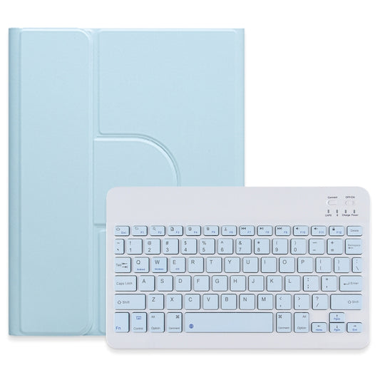 For iPad 10th Gen 10.9 2022 Square Button 360 Degree Rotatable Bluetooth Keyboard Leather Case(Sky Blue) - Universal by PMC Jewellery | Online Shopping South Africa | PMC Jewellery